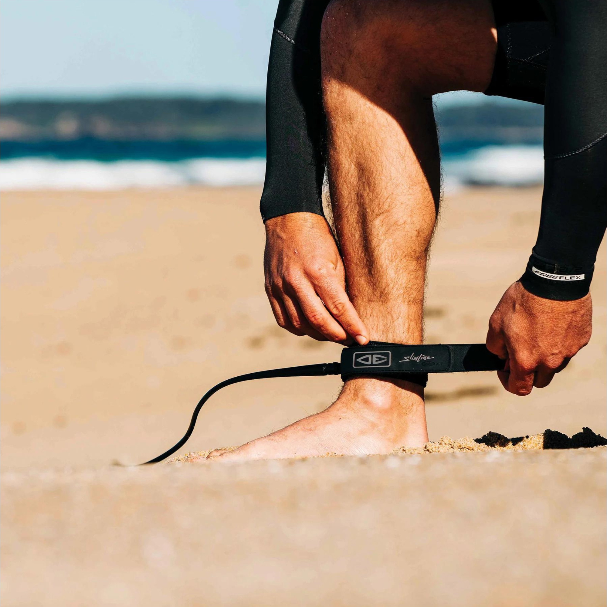 2026 Ocean and Earth Premium One-XT 6FT Slimline Lightweight Comp Surf Leash OESLSC60XT - Black